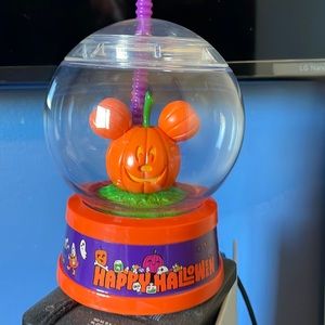 Disney parks Mickey pumpkin head globe sipper